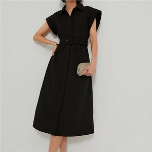 TUCKERNUCK Black Chloe Dress Elegant Simple